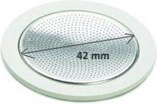 Bialetti Moka filterplaatje + rubber ringen - 2 kops