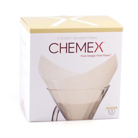 Chemex Filters Wit Vierkant Voorgevouwen 100 stuks