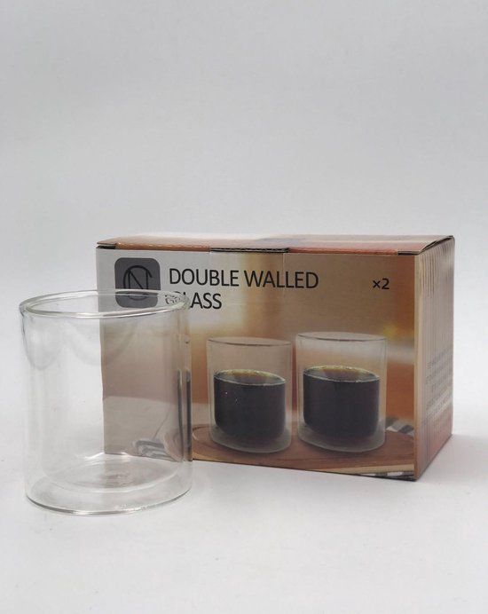 Espresso Dubbele wand glas- warmte-isolatie dubbele koffieglas
