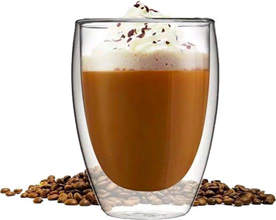GLAEZ® Dubbelwandige Glazen - Latte Macchiato Koffieglazen