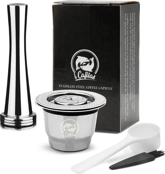 Hervulbare Nespresso Cups Set - RVS