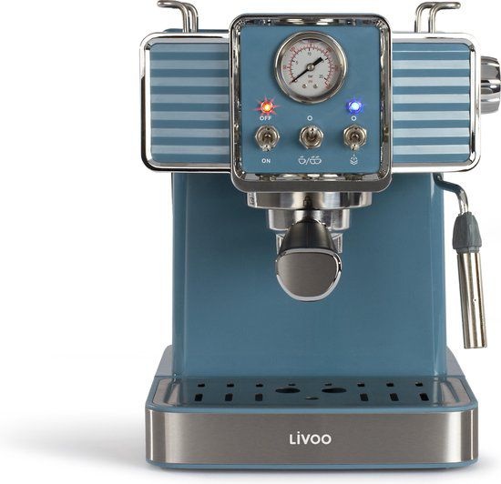 Livoo – Retro Espressomachine – kleur petrol