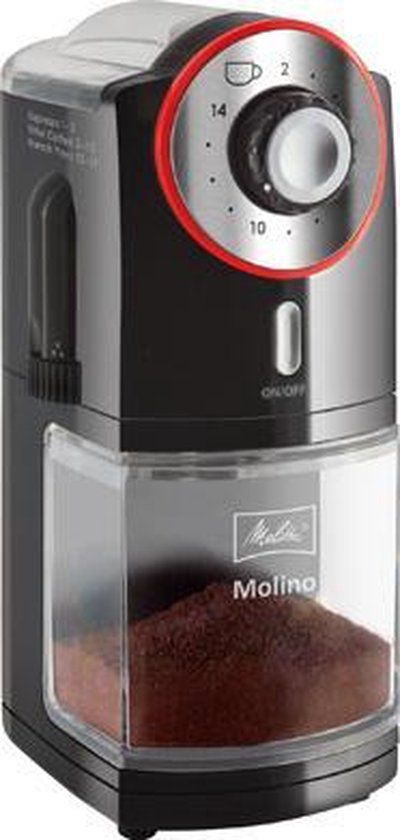 Melitta Molino - Koffiemolen - Zwart/rood