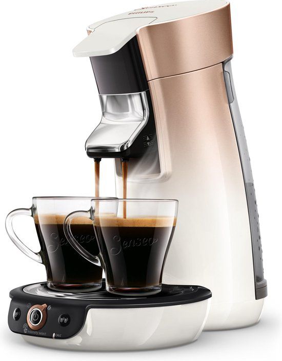 Philips Senseo Viva Café Duo Select HD6566/30 - Koffiepadapparaat - Wit en Roze Koper