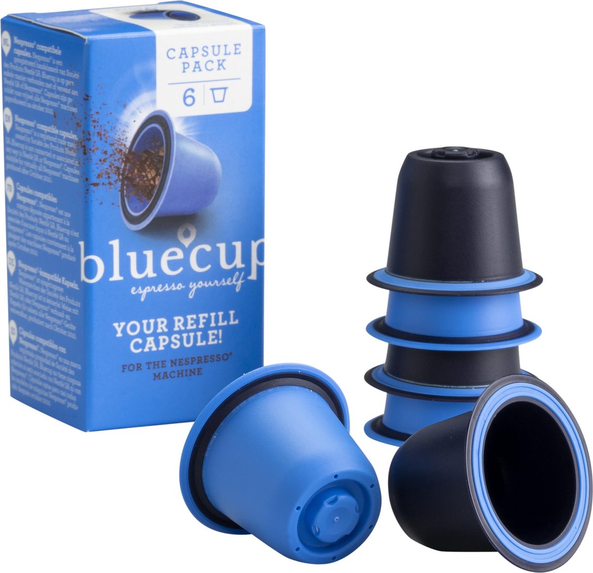 bluecup hervulbare nespresso cup
