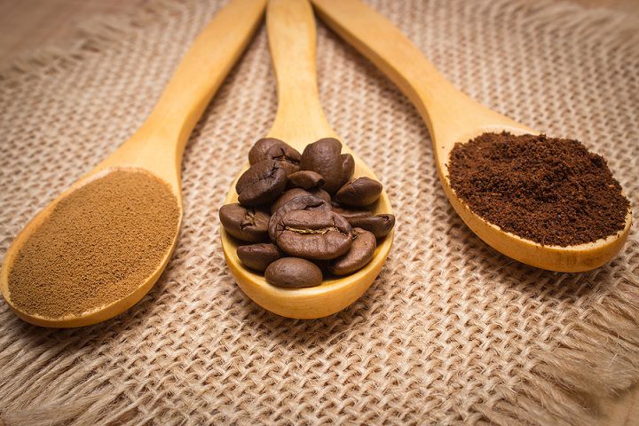 levels van gemalen koffie