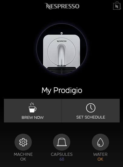 nespresso prodigio app