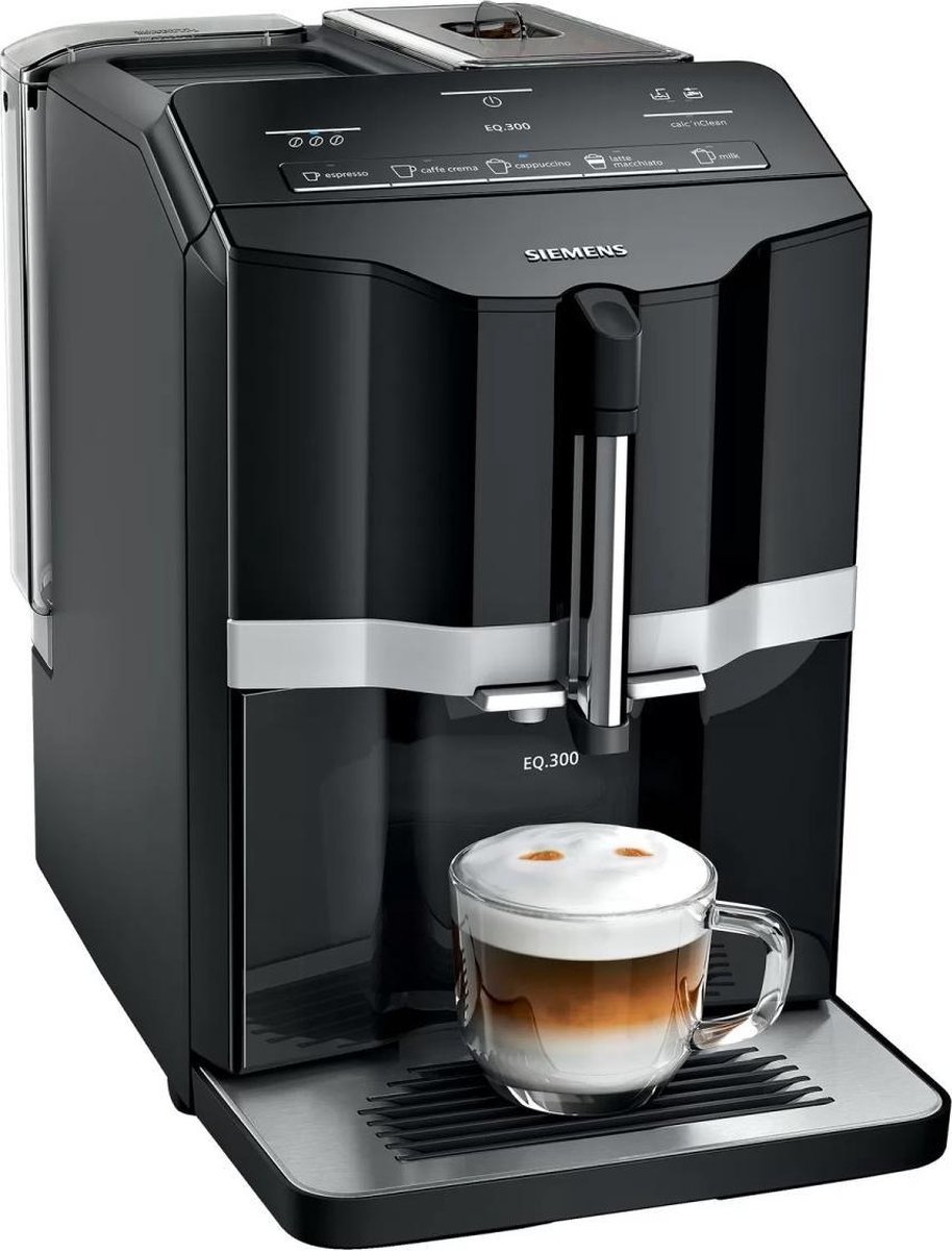 siemens EQ300 TI351209RW - Volautomatische espressomachine - Zwart/Zilver