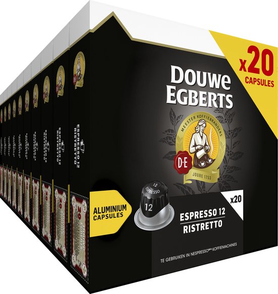 Douwe Egberts Espresso Ristretto (12) - 10 x 20 Koffiecups