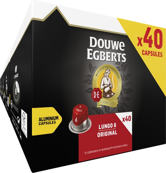 Douwe Egberts Lungo Original Koffiecups (6) - 5 x 40 Koffiecups