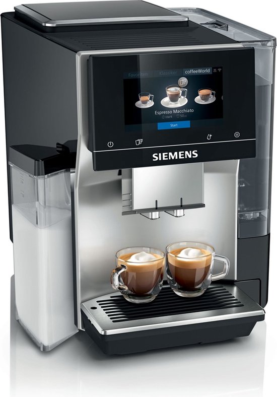 Siemens EQ.700 Integral TQ707R03 Roestvrijstaal , Espressomachine, 2,4 l, Koffiebonen, Ingebouwde molen, 1500 W