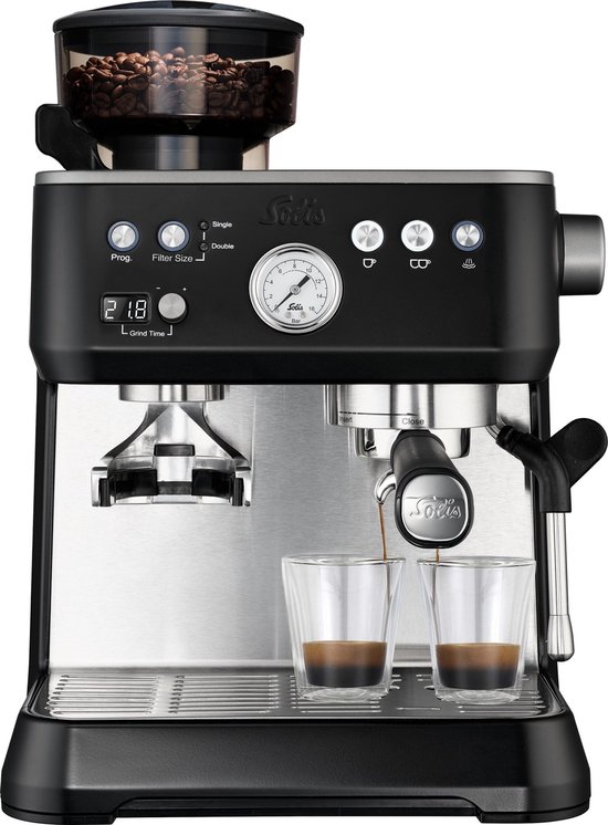 Solis Grind & Infuse Perfetta 1019 Espressomachine - Pistonmachine - Koffiemachine met Bonen - Zwart